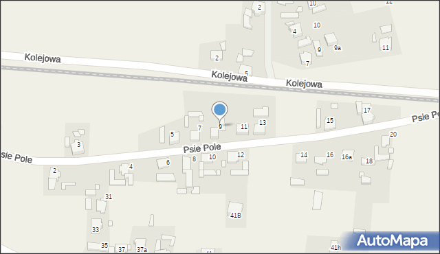 Krasiejów, Psie Pole, 9, mapa Krasiejów