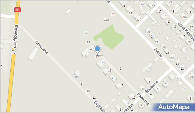 Łochów, Pszenna, 15, mapa Łochów