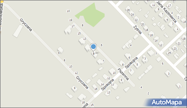 Łochów, Pszenna, 9, mapa Łochów