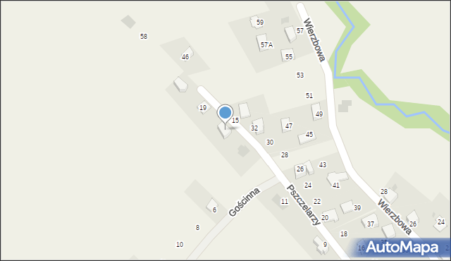 Łodygowice, Pszczelarzy, 17, mapa Łodygowice