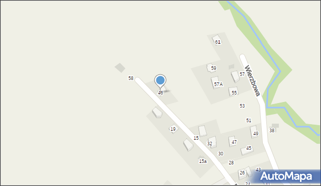 Łodygowice, Pszczelarzy, 46, mapa Łodygowice