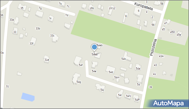 Łódź, Pszczelna, 54ea, mapa Łodzi