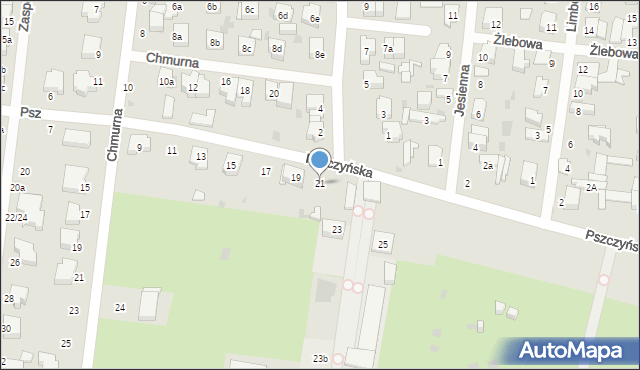 Łódź, Pszczyńska, 21, mapa Łodzi