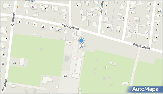 Łódź, Pszczyńska, 25, mapa Łodzi