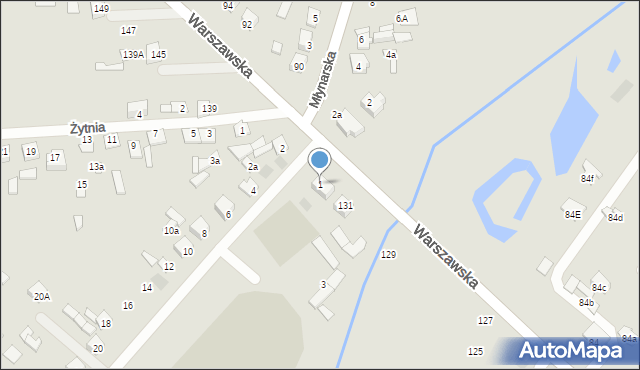 Międzyrzec Podlaski, Pszenna, 1, mapa Międzyrzec Podlaski