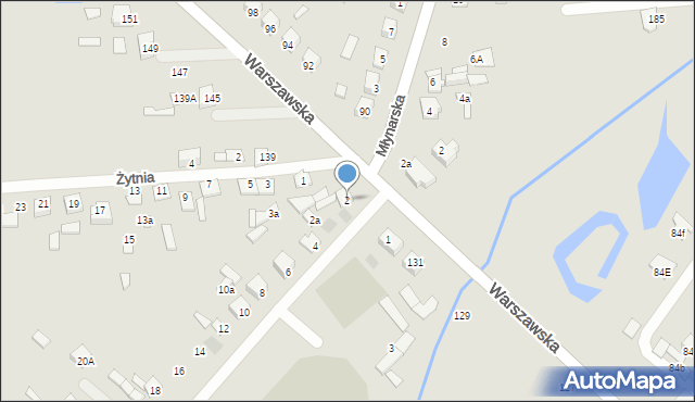 Międzyrzec Podlaski, Pszenna, 2, mapa Międzyrzec Podlaski