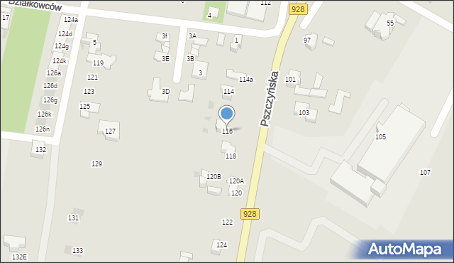 Mikołów, Pszczyńska, 116, mapa Mikołów