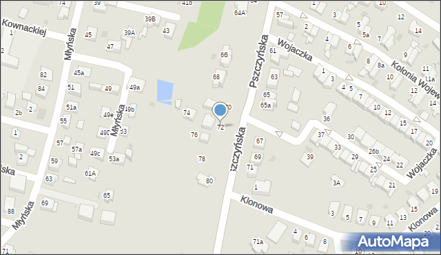 Mikołów, Pszczyńska, 72, mapa Mikołów