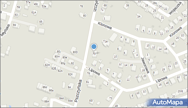 Mikołów, Pszczyńska, 73, mapa Mikołów