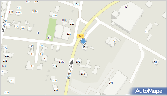 Mikołów, Pszczyńska, 99, mapa Mikołów