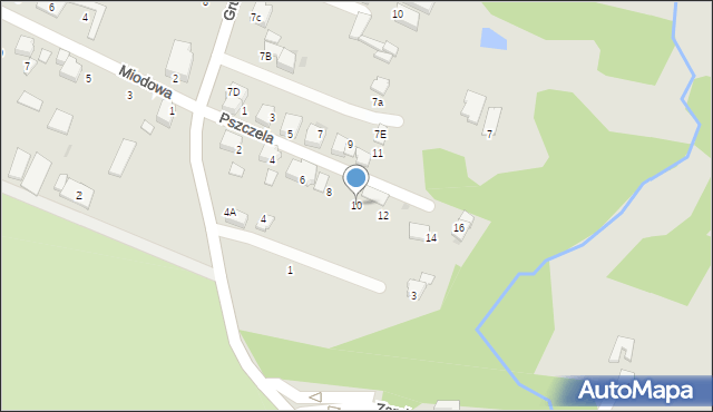 Mikołów, Pszczela, 10, mapa Mikołów