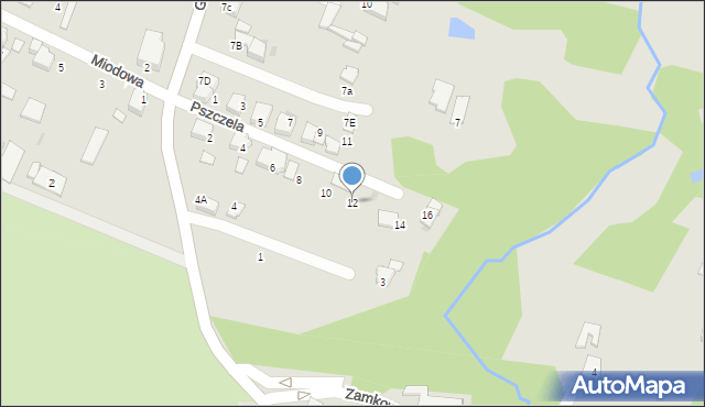 Mikołów, Pszczela, 12, mapa Mikołów