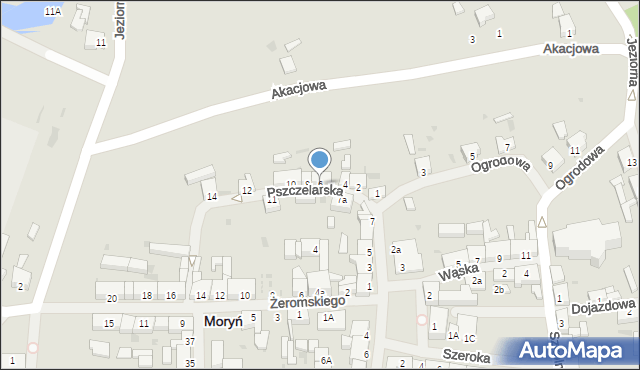 Moryń, Pszczelarska, 6, mapa Moryń