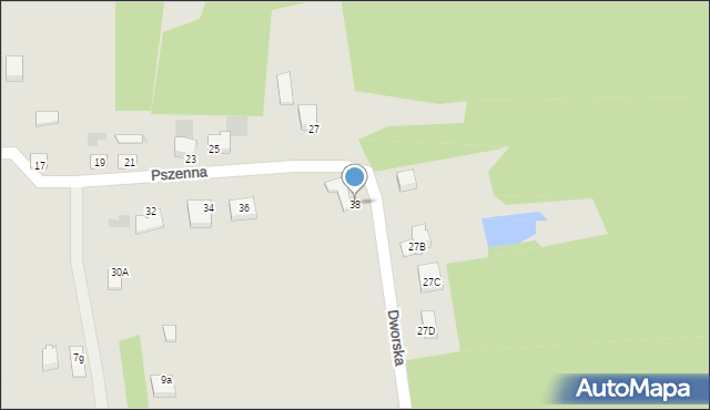 Myszków, Pszenna, 38, mapa Myszków