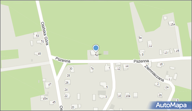 Myszków, Pszenna, 7A, mapa Myszków