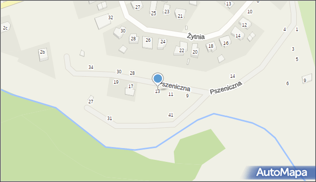 Niepruszewo, Pszeniczna, 13, mapa Niepruszewo