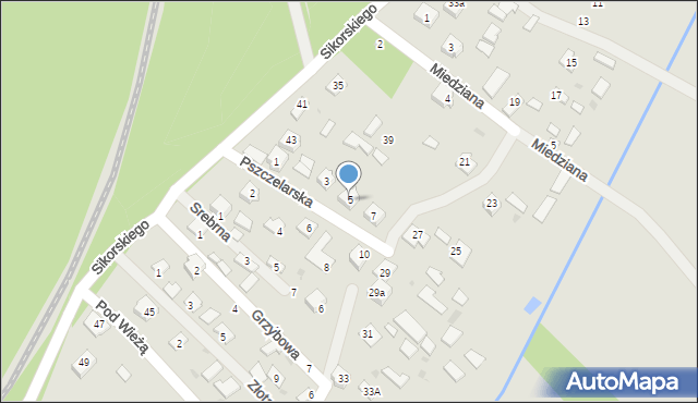 Nowa Dęba, Pszczelarska, 5, mapa Nowa Dęba