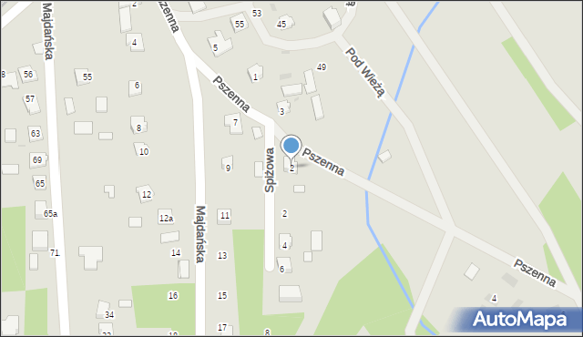 Nowa Dęba, Pszenna, 2, mapa Nowa Dęba