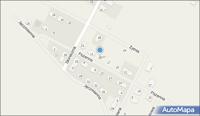 Nowe Oborzyska, Pszenna, 15, mapa Nowe Oborzyska