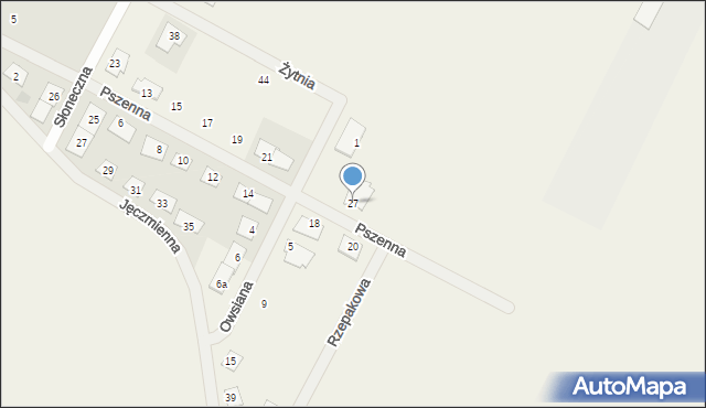 Nowe Oborzyska, Pszenna, 27, mapa Nowe Oborzyska