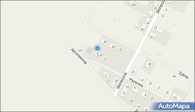 Nowe Oborzyska, Pszenna, 3, mapa Nowe Oborzyska