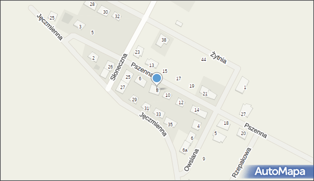 Nowe Oborzyska, Pszenna, 8, mapa Nowe Oborzyska