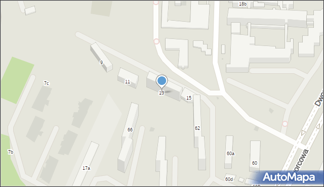 Olsztyn, Pstrowskiego Wincentego, 13, mapa Olsztyna