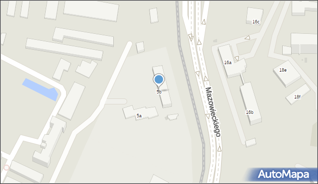 Olsztyn, Pstrowskiego Wincentego, 5b, mapa Olsztyna