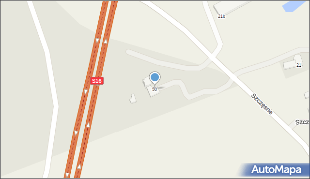 Olsztyn, Pstrowskiego Wincentego, 50, mapa Olsztyna