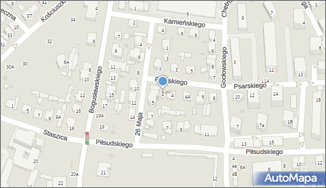 Ostrołęka, Psarskiego Józefa, dr., 2, mapa Ostrołęka