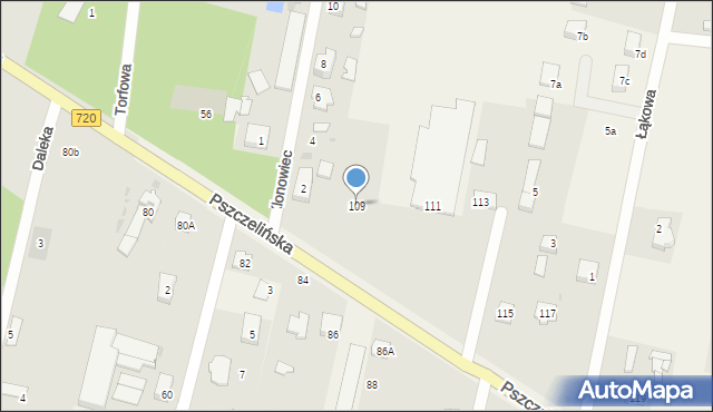 Otrębusy, Pszczelińska, 109, mapa Otrębusy