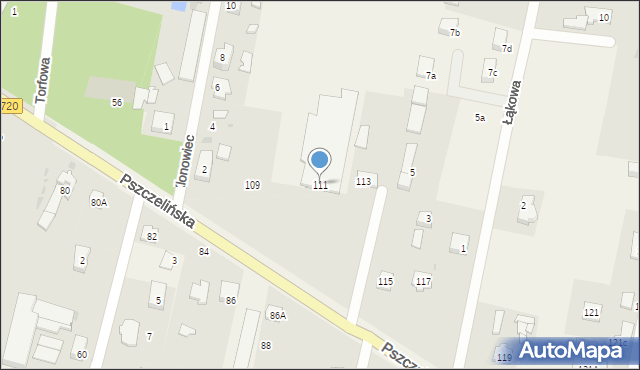 Otrębusy, Pszczelińska, 111, mapa Otrębusy