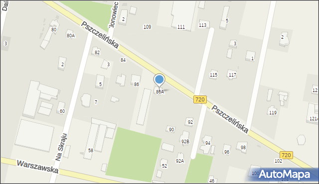 Otrębusy, Pszczelińska, 86A, mapa Otrębusy