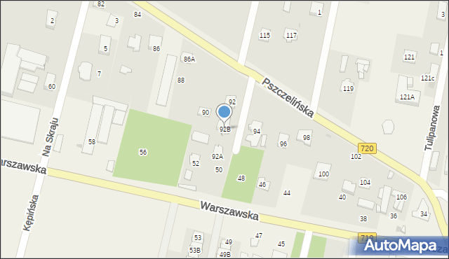 Otrębusy, Pszczelińska, 92B, mapa Otrębusy