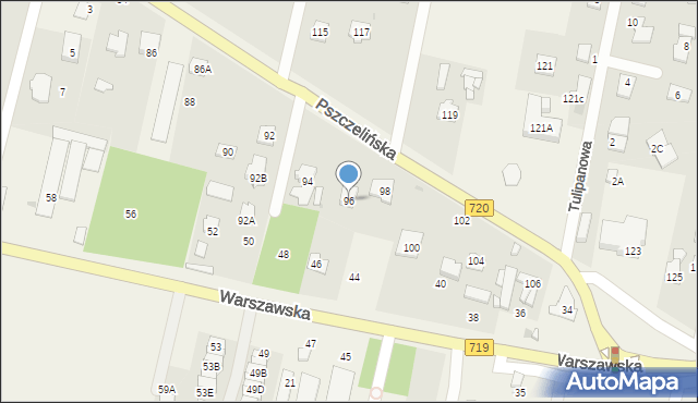 Otrębusy, Pszczelińska, 96, mapa Otrębusy