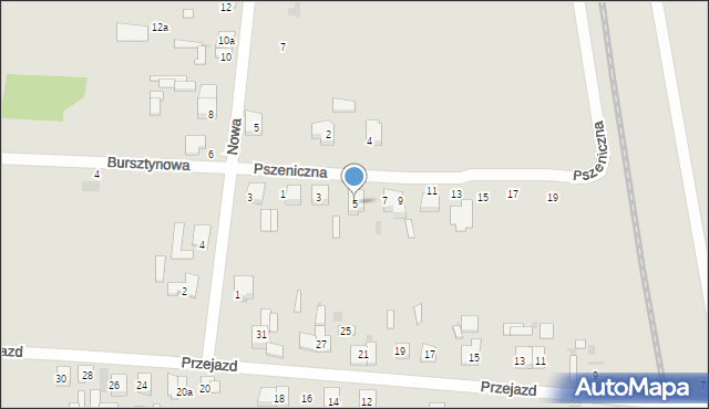 Ozorków, Pszeniczna, 5, mapa Ozorków