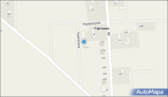 Pątnówek, Pszeniczna, 10a, mapa Pątnówek