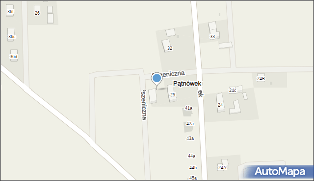 Pątnówek, Pszeniczna, 12b, mapa Pątnówek