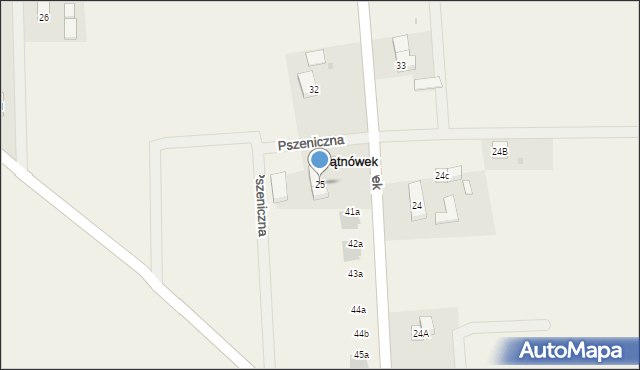 Pątnówek, Pszeniczna, 13a, mapa Pątnówek