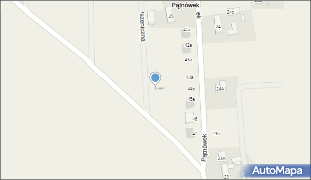 Pątnówek, Pszeniczna, 4a, mapa Pątnówek