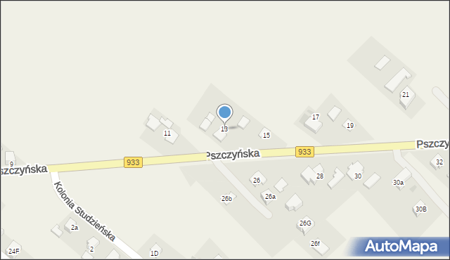 Pawłowice, Pszczyńska, 13, mapa Pawłowice