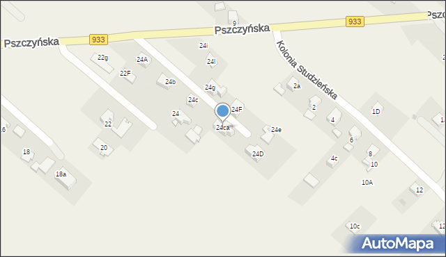 Pawłowice, Pszczyńska, 24ca, mapa Pawłowice