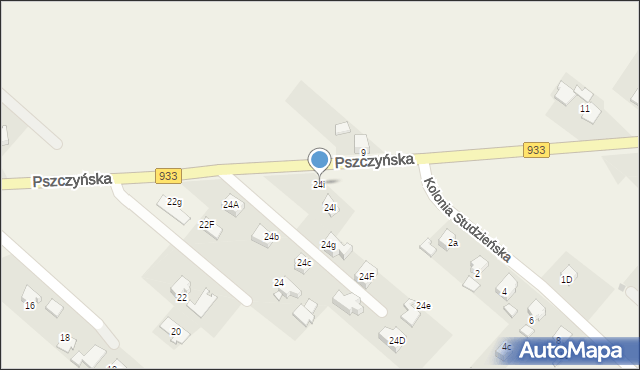 Pawłowice, Pszczyńska, 24i, mapa Pawłowice