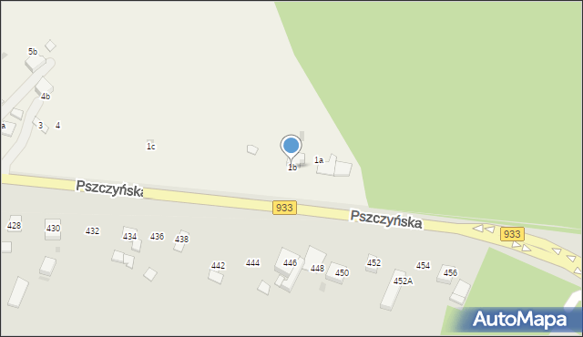 Pniówek, Pszczyńska, 1b, mapa Pniówek