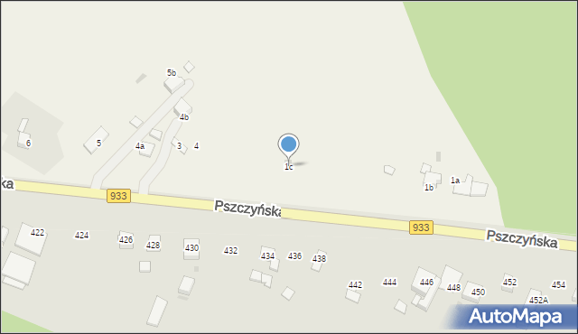 Pniówek, Pszczyńska, 1c, mapa Pniówek