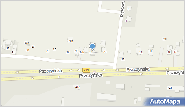 Pniówek, Pszczyńska, 24A, mapa Pniówek