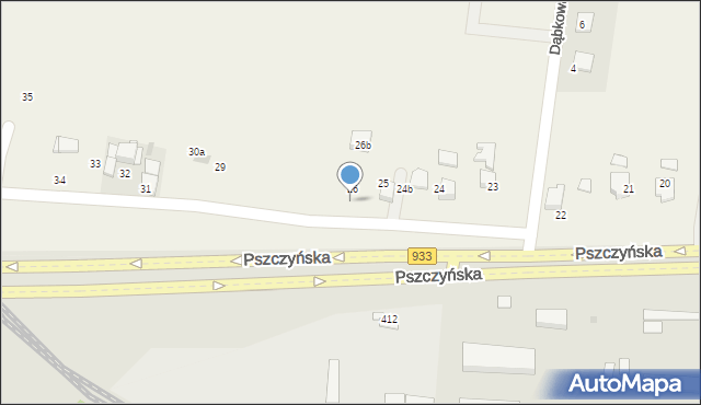 Pniówek, Pszczyńska, 26a, mapa Pniówek