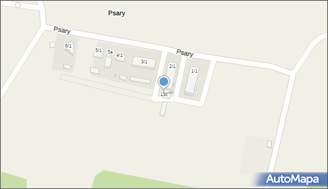 Psary, Psary, 13c, mapa Psary