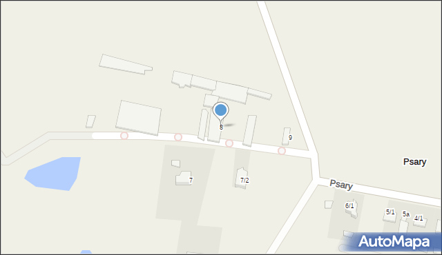 Psary, Psary, 8, mapa Psary
