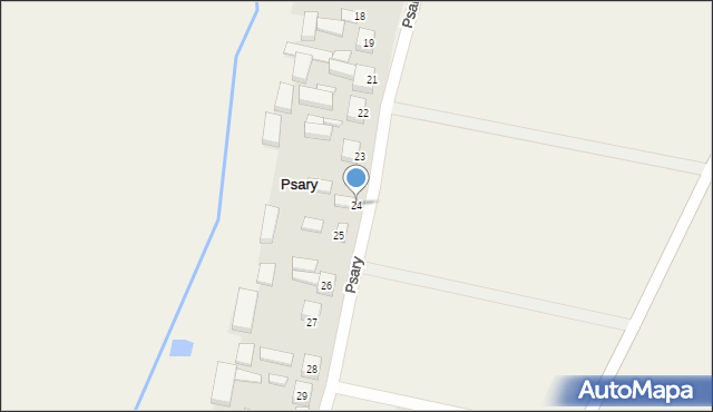 Psary, Psary, 24, mapa Psary